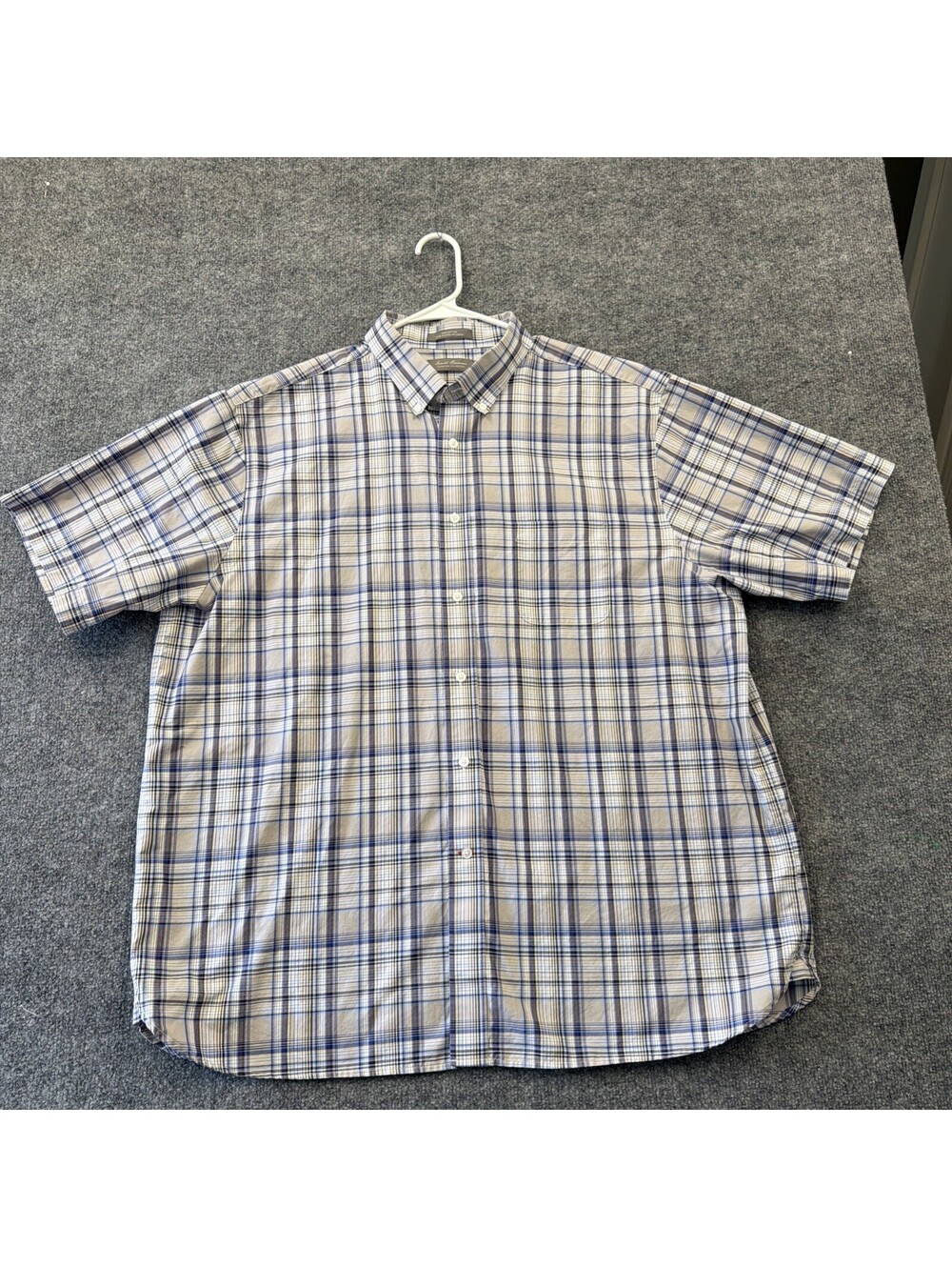 Daniel Cremieux Signature Collection 100 %Cotton Blue And Grey Dress shirt 2XL